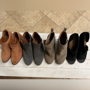 LOT of 4 pairs of Lucky booties.
